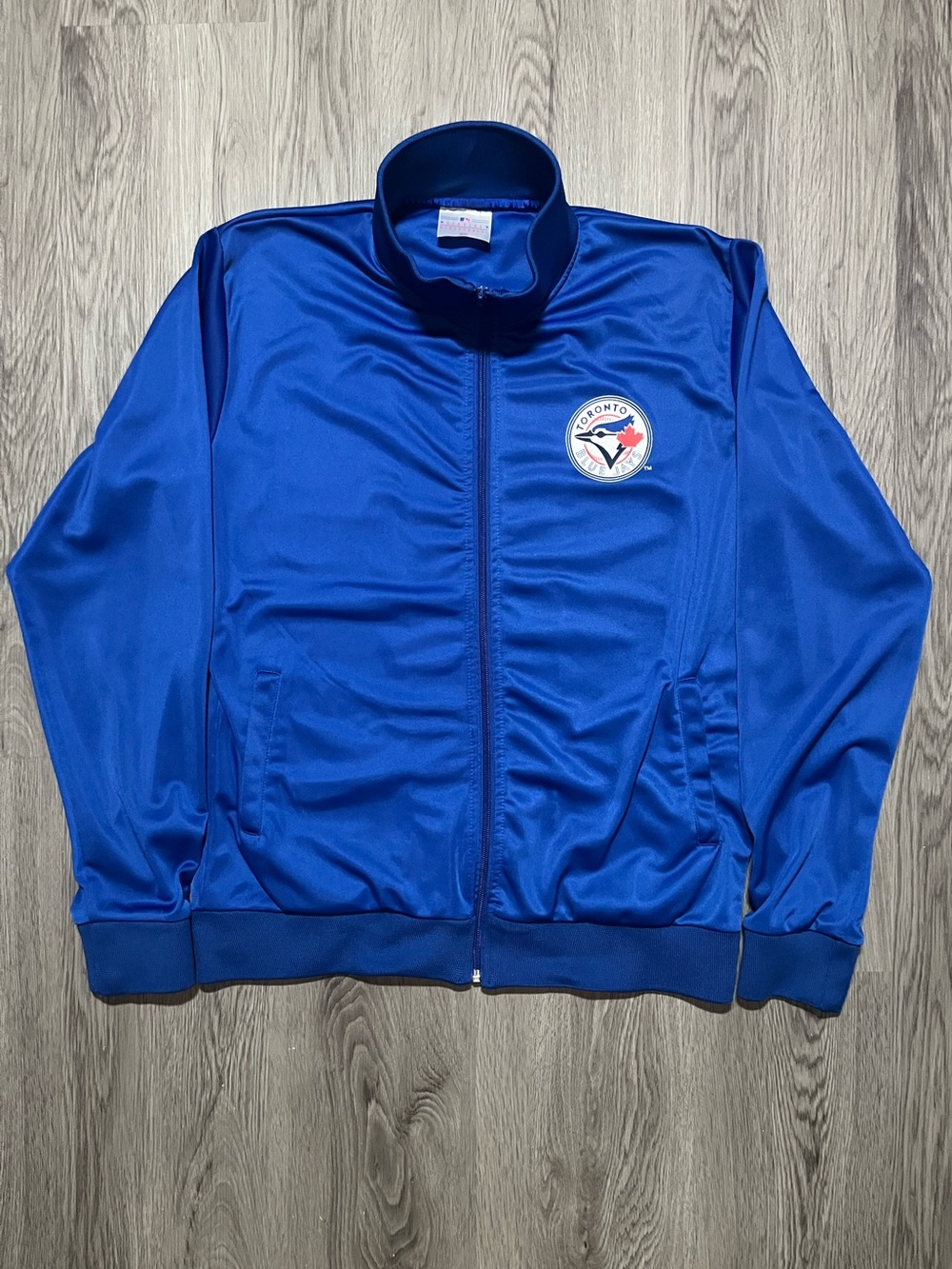 Vintage Toronto Blue Jays MLB baseball full zip up track jacket two sided logo M